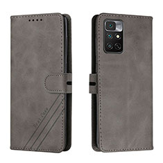 Custodia Portafoglio In Pelle Cover con Supporto H02X per Xiaomi Redmi Note 11 4G (2022) Grigio