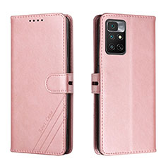 Custodia Portafoglio In Pelle Cover con Supporto H02X per Xiaomi Redmi Note 11 4G (2022) Oro Rosa