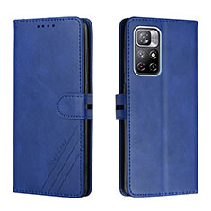 Custodia Portafoglio In Pelle Cover con Supporto H02X per Xiaomi Redmi Note 11S 5G Blu