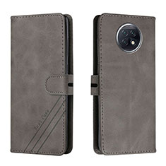 Custodia Portafoglio In Pelle Cover con Supporto H02X per Xiaomi Redmi Note 9 5G Grigio