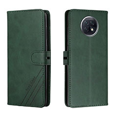 Custodia Portafoglio In Pelle Cover con Supporto H02X per Xiaomi Redmi Note 9 5G Verde