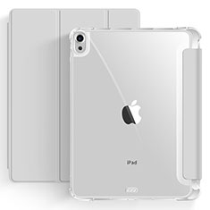 Custodia Portafoglio In Pelle Cover con Supporto H03 per Apple iPad Air 4 10.9 (2020) Grigio