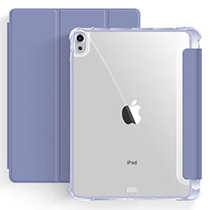 Custodia Portafoglio In Pelle Cover con Supporto H03 per Apple iPad Air 5 10.9 (2022) Grigio Lavanda