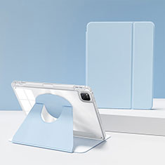 Custodia Portafoglio In Pelle Cover con Supporto H03 per Apple iPad Pro 11 (2022) Azzurro