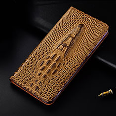 Custodia Portafoglio In Pelle Cover con Supporto H03P per Asus ROG Phone 5 ZS673KS Marrone