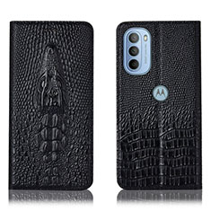 Custodia Portafoglio In Pelle Cover con Supporto H03P per Motorola Moto G41 Nero