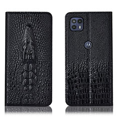 Custodia Portafoglio In Pelle Cover con Supporto H03P per Motorola Moto G50 5G Nero