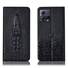Custodia Portafoglio In Pelle Cover con Supporto H03P per Motorola Moto S30 Pro 5G Nero