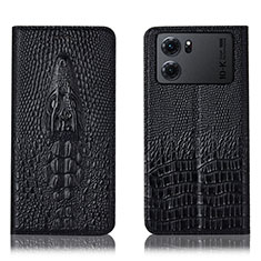 Custodia Portafoglio In Pelle Cover con Supporto H03P per Oppo K10 5G Nero