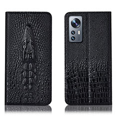 Custodia Portafoglio In Pelle Cover con Supporto H03P per Xiaomi Mi 12 Lite 5G Nero