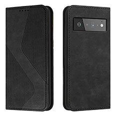 Custodia Portafoglio In Pelle Cover con Supporto H03X per Google Pixel 6 5G Nero