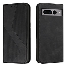 Custodia Portafoglio In Pelle Cover con Supporto H03X per Google Pixel 7 Pro 5G Nero