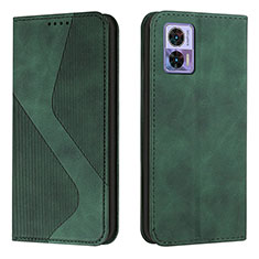 Custodia Portafoglio In Pelle Cover con Supporto H03X per Motorola Moto Edge 30 Lite 5G Verde