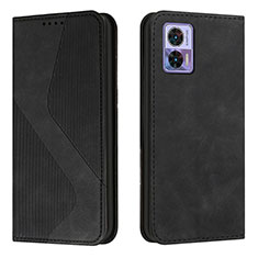 Custodia Portafoglio In Pelle Cover con Supporto H03X per Motorola Moto Edge 30 Neo 5G Nero