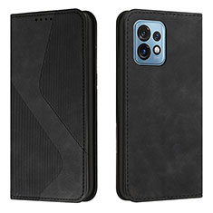 Custodia Portafoglio In Pelle Cover con Supporto H03X per Motorola Moto Edge 40 Pro 5G Nero