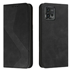 Custodia Portafoglio In Pelle Cover con Supporto H03X per Motorola Moto G72 Nero