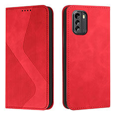 Custodia Portafoglio In Pelle Cover con Supporto H03X per Nokia G60 5G Rosso