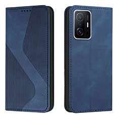 Custodia Portafoglio In Pelle Cover con Supporto H03X per Xiaomi Mi 11T 5G Blu