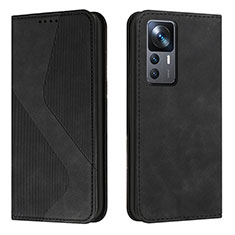 Custodia Portafoglio In Pelle Cover con Supporto H03X per Xiaomi Mi 12T 5G Nero