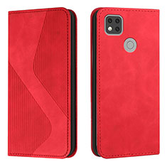 Custodia Portafoglio In Pelle Cover con Supporto H03X per Xiaomi POCO C3 Rosso