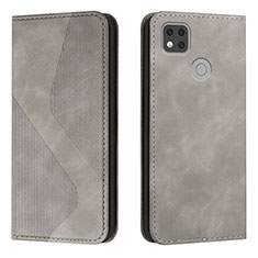 Custodia Portafoglio In Pelle Cover con Supporto H03X per Xiaomi POCO C31 Grigio