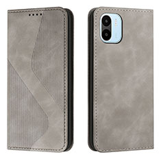 Custodia Portafoglio In Pelle Cover con Supporto H03X per Xiaomi Poco C50 Grigio