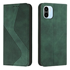 Custodia Portafoglio In Pelle Cover con Supporto H03X per Xiaomi Poco C51 Verde