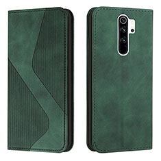 Custodia Portafoglio In Pelle Cover con Supporto H03X per Xiaomi Poco M2 Verde