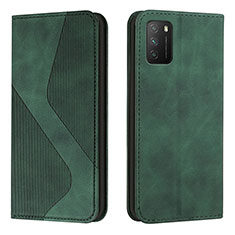 Custodia Portafoglio In Pelle Cover con Supporto H03X per Xiaomi Poco M3 Verde