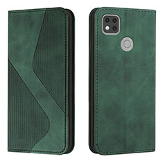 Custodia Portafoglio In Pelle Cover con Supporto H03X per Xiaomi Redmi 10A 4G Verde