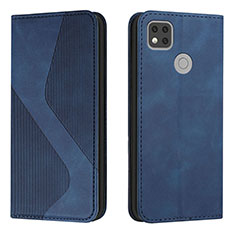 Custodia Portafoglio In Pelle Cover con Supporto H03X per Xiaomi Redmi 9 Activ Blu