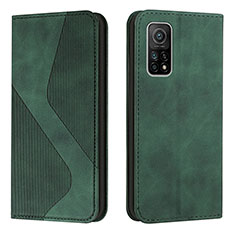 Custodia Portafoglio In Pelle Cover con Supporto H03X per Xiaomi Redmi K30S 5G Verde