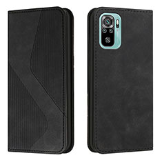 Custodia Portafoglio In Pelle Cover con Supporto H03X per Xiaomi Redmi Note 10S 4G Nero