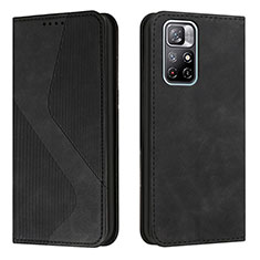 Custodia Portafoglio In Pelle Cover con Supporto H03X per Xiaomi Redmi Note 11 5G Nero