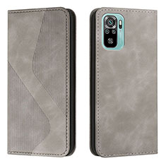 Custodia Portafoglio In Pelle Cover con Supporto H03X per Xiaomi Redmi Note 11 SE India 4G Grigio