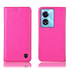 Custodia Portafoglio In Pelle Cover con Supporto H04P per Oppo A1 5G Rosa Caldo