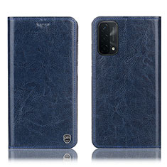 Custodia Portafoglio In Pelle Cover con Supporto H04P per Oppo A54 5G Blu