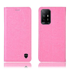 Custodia Portafoglio In Pelle Cover con Supporto H04P per Oppo A94 5G Rosa