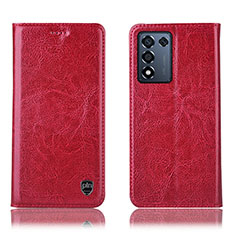 Custodia Portafoglio In Pelle Cover con Supporto H04P per Oppo K9S 5G Rosso