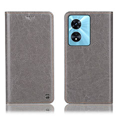 Custodia Portafoglio In Pelle Cover con Supporto H04P per Oppo Reno8 T 5G Grigio