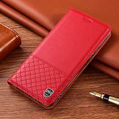 Custodia Portafoglio In Pelle Cover con Supporto H04P per Samsung Galaxy S21 5G Rosso