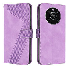 Custodia Portafoglio In Pelle Cover con Supporto H04X per Huawei Honor Magic4 Lite 4G Viola