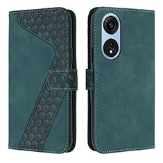 Custodia Portafoglio In Pelle Cover con Supporto H04X per Huawei Honor X5 Plus Verde