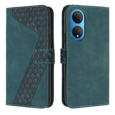 Custodia Portafoglio In Pelle Cover con Supporto H04X per Huawei Honor X7 Verde