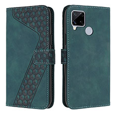 Custodia Portafoglio In Pelle Cover con Supporto H04X per Realme 7i RMX2193 Verde