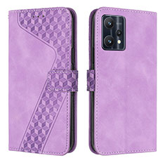 Custodia Portafoglio In Pelle Cover con Supporto H04X per Realme 9 Pro 5G Viola