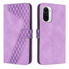 Custodia Portafoglio In Pelle Cover con Supporto H04X per Xiaomi Mi 11i 5G Viola