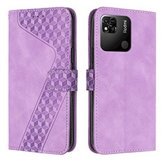 Custodia Portafoglio In Pelle Cover con Supporto H04X per Xiaomi POCO C3 Viola