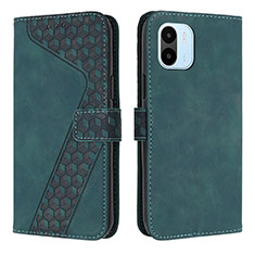 Custodia Portafoglio In Pelle Cover con Supporto H04X per Xiaomi Poco C51 Verde