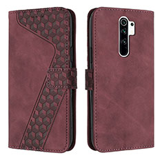 Custodia Portafoglio In Pelle Cover con Supporto H04X per Xiaomi Poco M2 Rosso Rosa